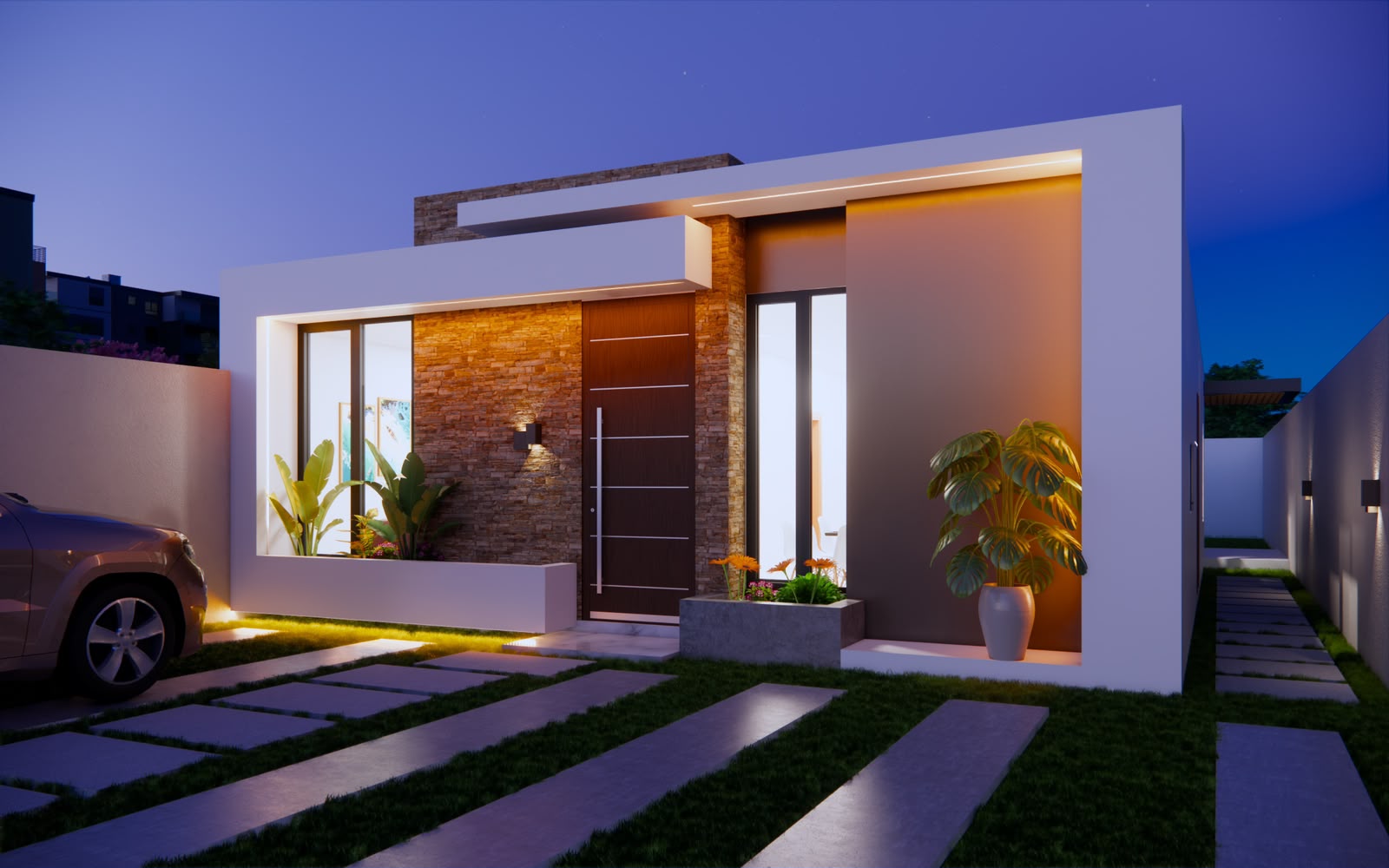 Render de fachada — Proyecto Amanda